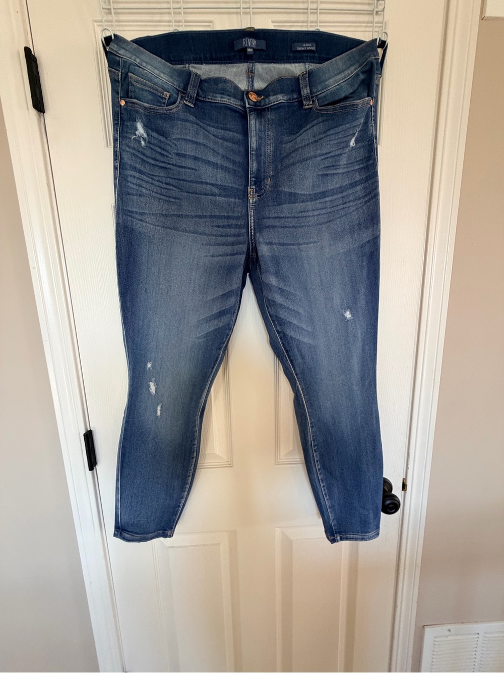Revelry Distressed Medium Blue Ankle Jeans